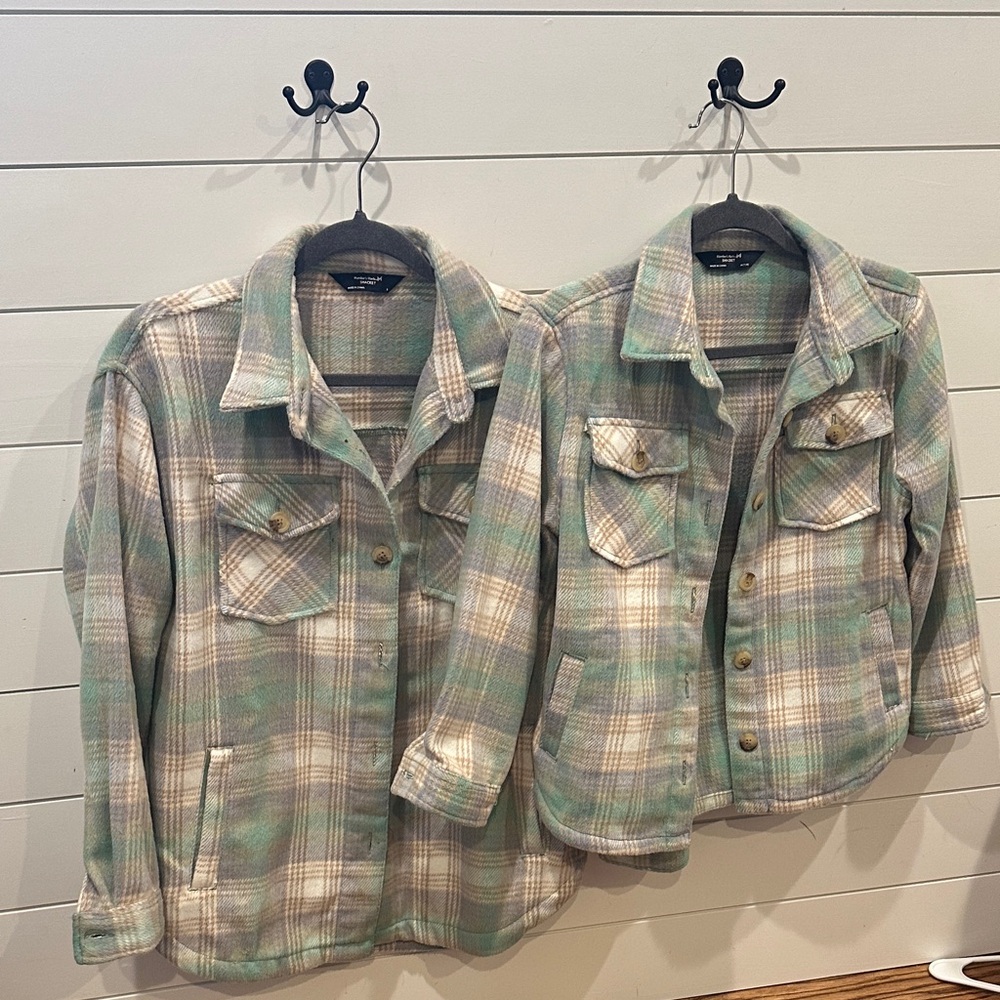 Plaid Button-Up Shackets {Mom & Me Set!}